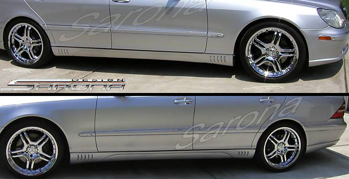 Custom Mercedes S Class Side Skirts  Sedan (2000 - 2006) - $690.00 (Part #MB-025-SS)